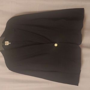 Black Faux Suede Textured Blazer